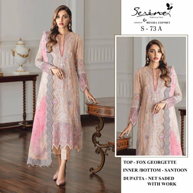 Serene S 73 Fancy Festive Wear Designer Georgette Pakistani Salwar Kameez Collection